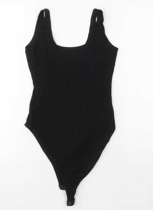 Miss Selfridge Black Tank Bodysuit - Size 8