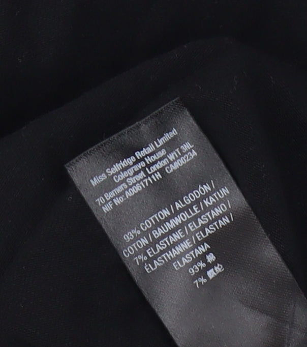 Miss Selfridge Black Tank Bodysuit - Size 8