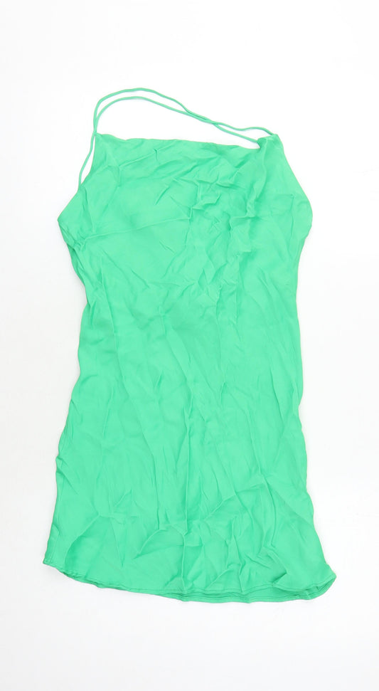 Zara Stylish Green Slip Dress for Women, Size S