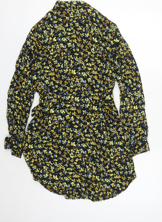 Warehouse Women's Multicoloured Floral Shirt Dress Size 8