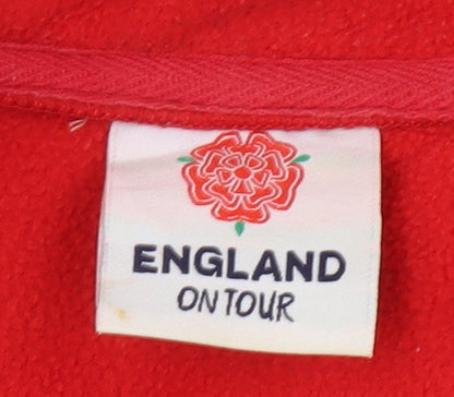 Men's Red Full Zip Basic Jacket, Size L, England Theme