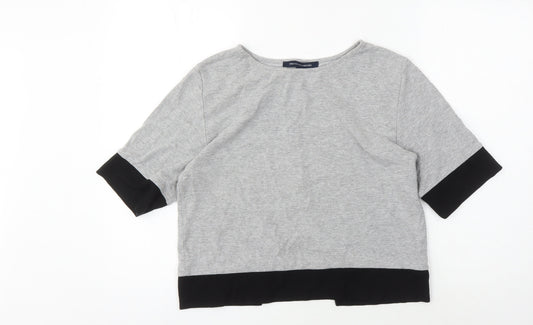 French Connection Women's Grey 3/4 Sleeve T-Shirt S
