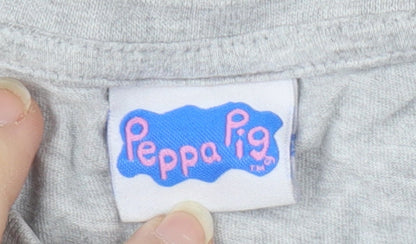 Peppa Pig Women's Grey T-Shirt Size 16 Casual Basic