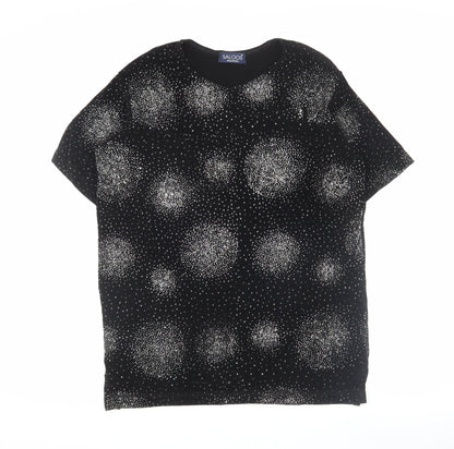 Womens UK Size M Saloos Black Basic T-Shirt
