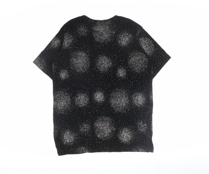 Womens UK Size M Saloos Black Basic T-Shirt