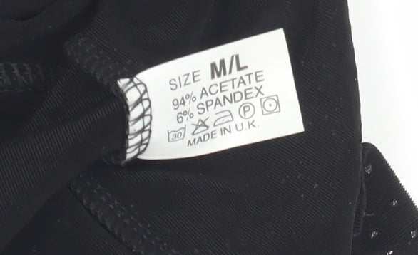 Womens UK Size M Saloos Black Basic T-Shirt