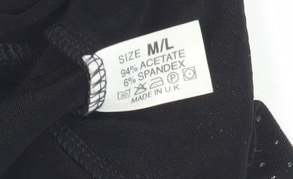 Womens UK Size M Saloos Black Basic T-Shirt