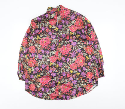 Womens UK Size 8 Zara Multicoloured Basic Blouse