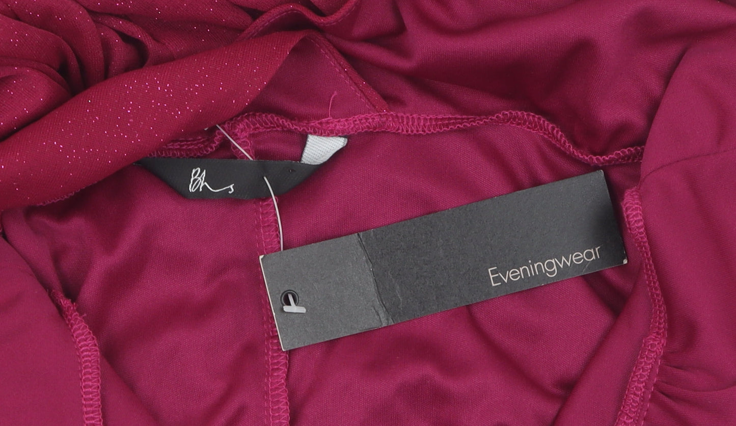 BHS Women's Pink Fit & Flare Evening Dress Size 10