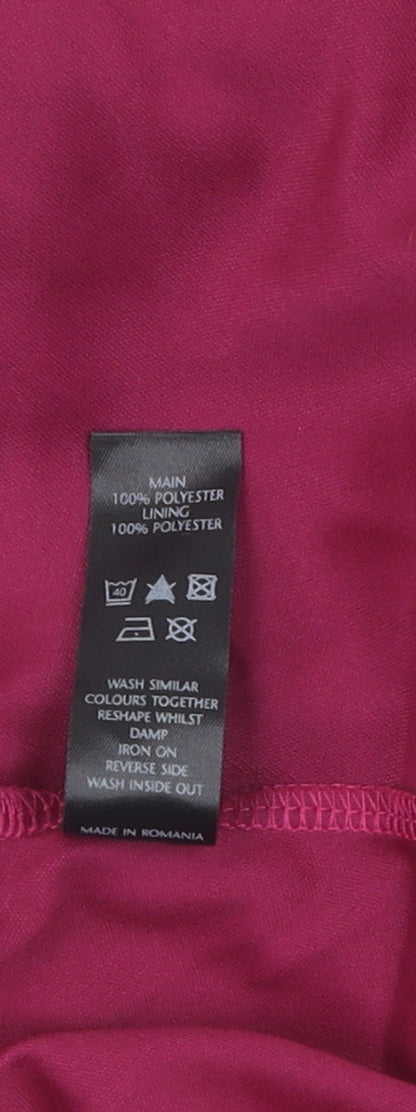 BHS Women's Pink Fit & Flare Evening Dress Size 10