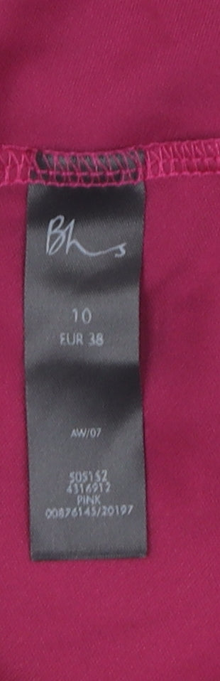 BHS Women's Pink Fit & Flare Evening Dress Size 10