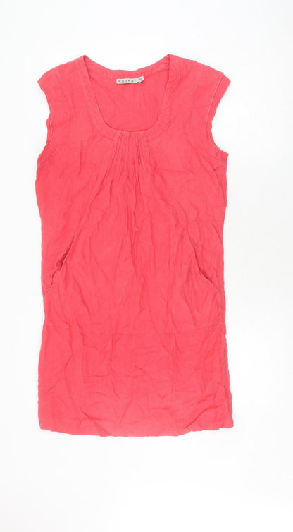 Kookai Women's Red Sleeveless Cotton Dress UK 12