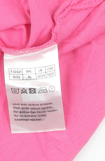 Damart Women's Pink XL Cotton T-Shirt