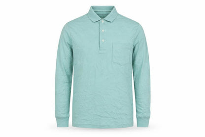 Mens UK Size S Lands' End Green Henley Jumper