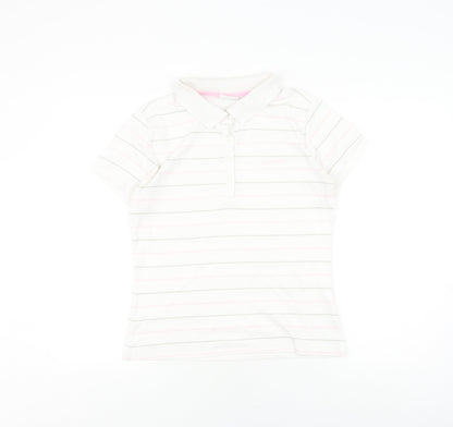 Womens UK Size 14 LA Gear White Basic Polo