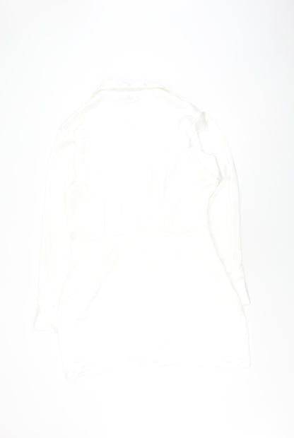 Zara Women's White XL Long Sleeve Dress