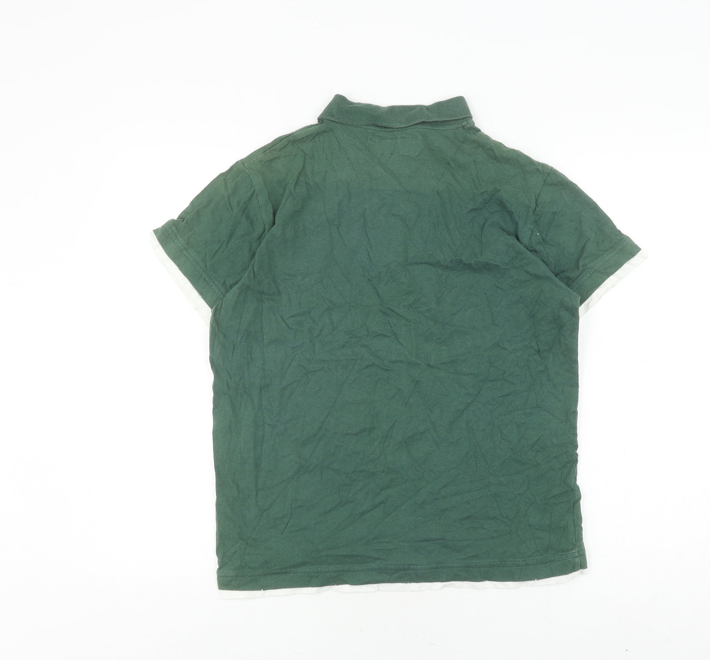 Russell Athletic Men's Green Polo Shirt Medium