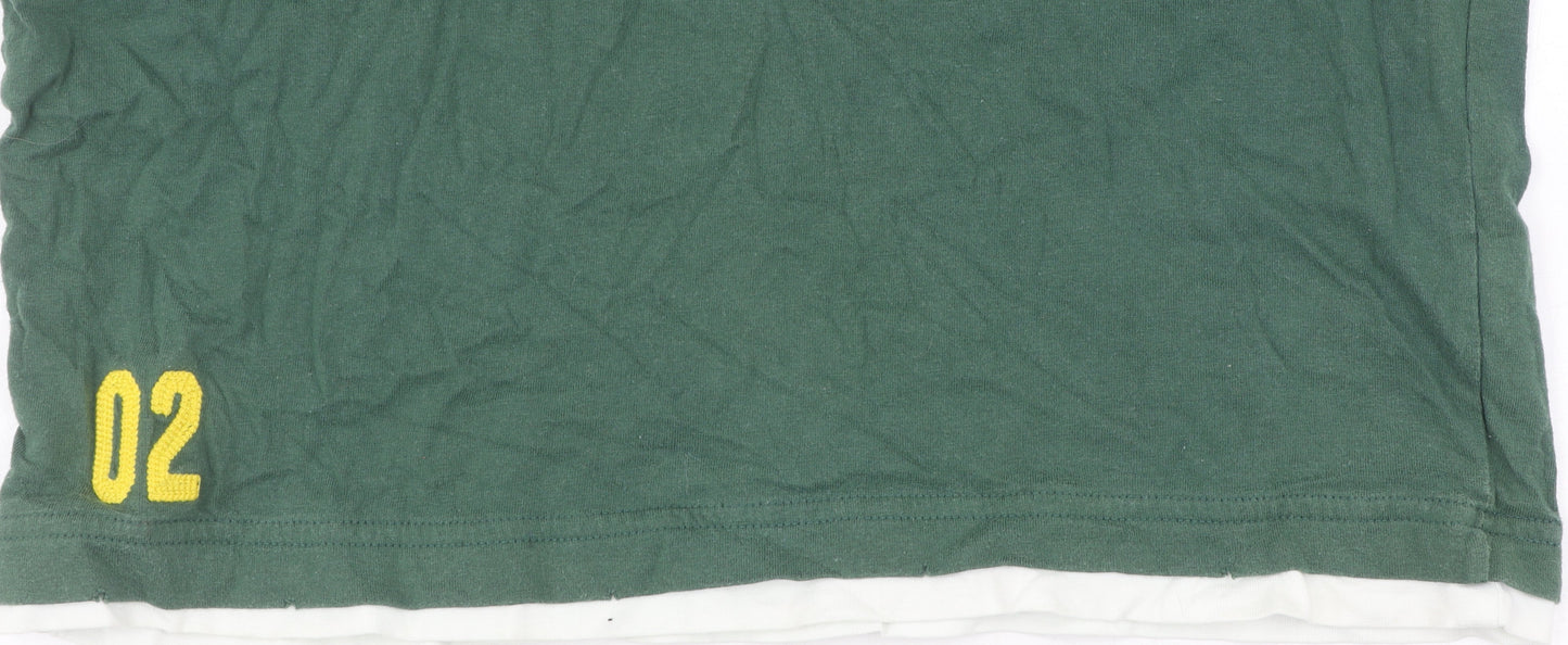 Russell Athletic Men's Green Polo Shirt Medium