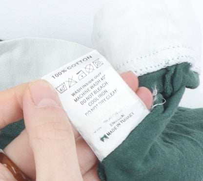 Russell Athletic Men's Green Polo Shirt Medium