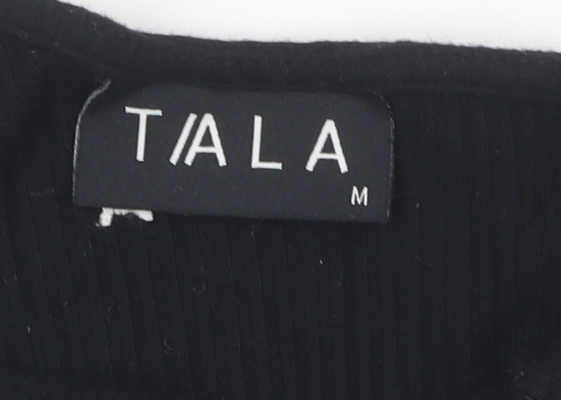 TALA Women's Black One Shoulder Tank Top - M, Lightweight, Slim Fit