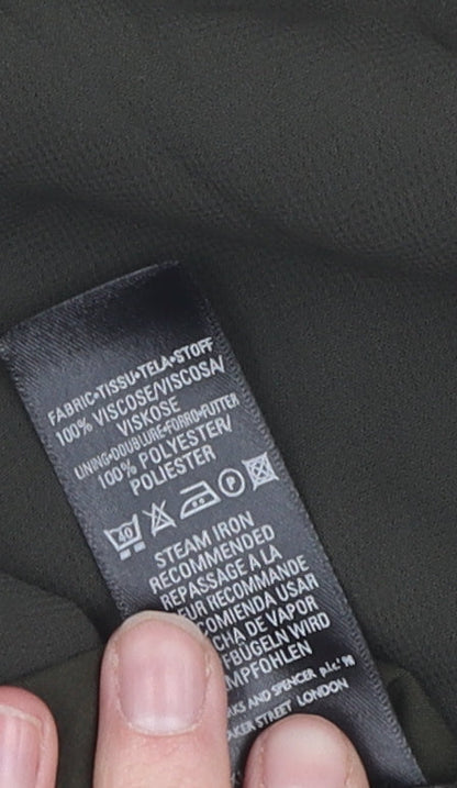 Marks and Spencer Women's Green Knee Length Skirt Size 10