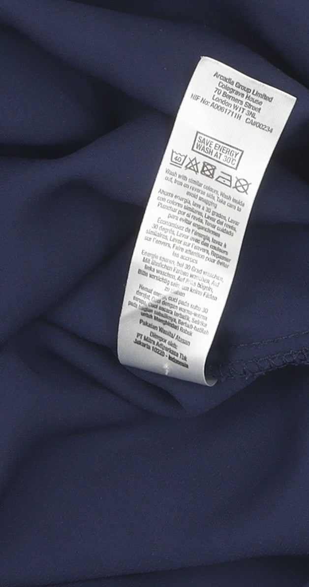 Womens UK Size 12 Dorothy Perkins Blue  Button-Up