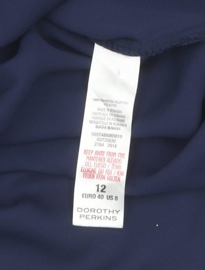 Womens UK Size 12 Dorothy Perkins Blue  Button-Up