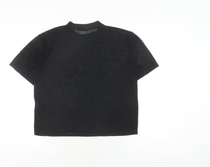 Light Before Dark Women's Black XS Basic Mesh Top