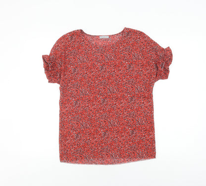 Womens UK Size 10 Dorothy Perkins Red Basic Blouse
