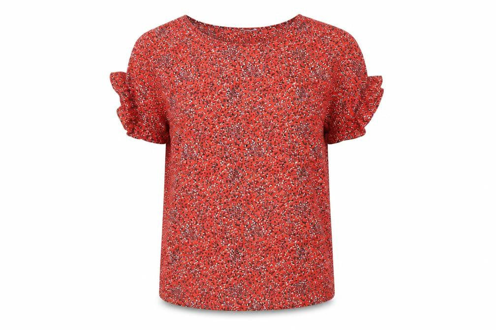 Womens UK Size 10 Dorothy Perkins Red Basic Blouse