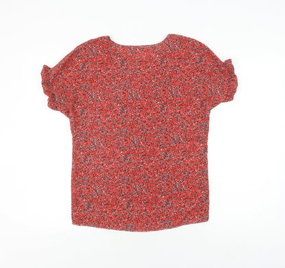 Womens UK Size 10 Dorothy Perkins Red Basic Blouse