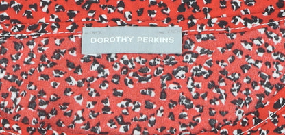 Womens UK Size 10 Dorothy Perkins Red Basic Blouse