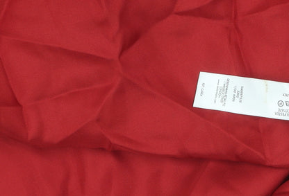 Debenhams Women's Red A-Line Strapless Dress - Size 12