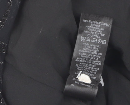 Marks and Spencer Black Sleeveless Dress UK 14