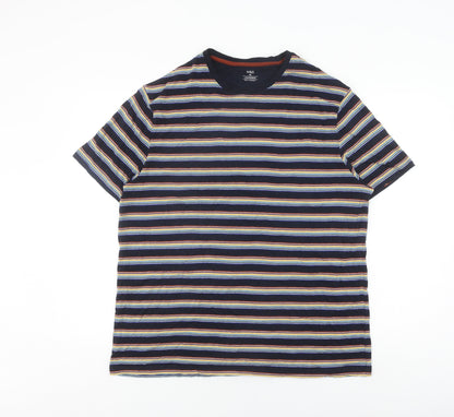Marks and Spencer Men's XL Multicoloured Striped T-Shirt