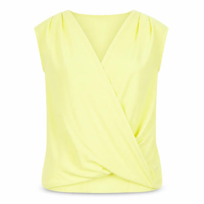 Womens UK Size S Wallis Yellow Wrap Blouse