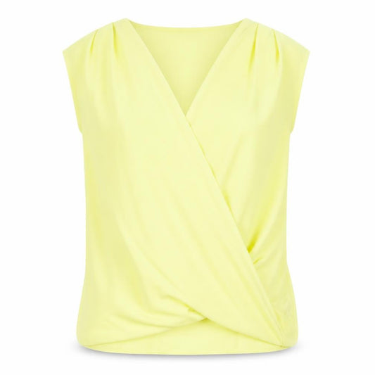 Womens UK Size S Wallis Yellow Wrap Blouse