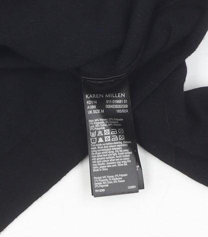 Womens UK Size M Karen Millen Black Pullover Jumper