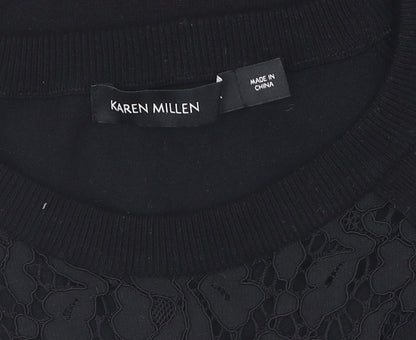 Womens UK Size M Karen Millen Black Pullover Jumper