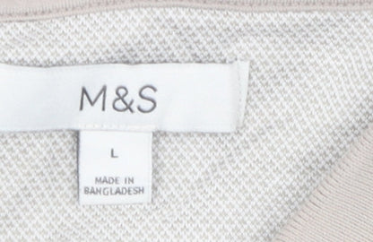 Marks and Spencer Men's Beige Polo Shirt L