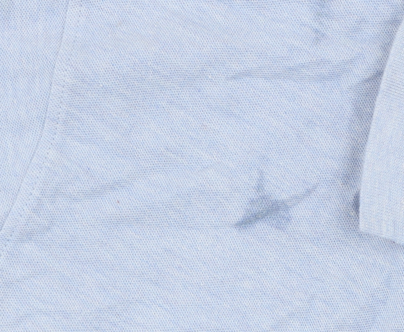 Marks and Spencer Men's Blue Polo Shirt - Medium