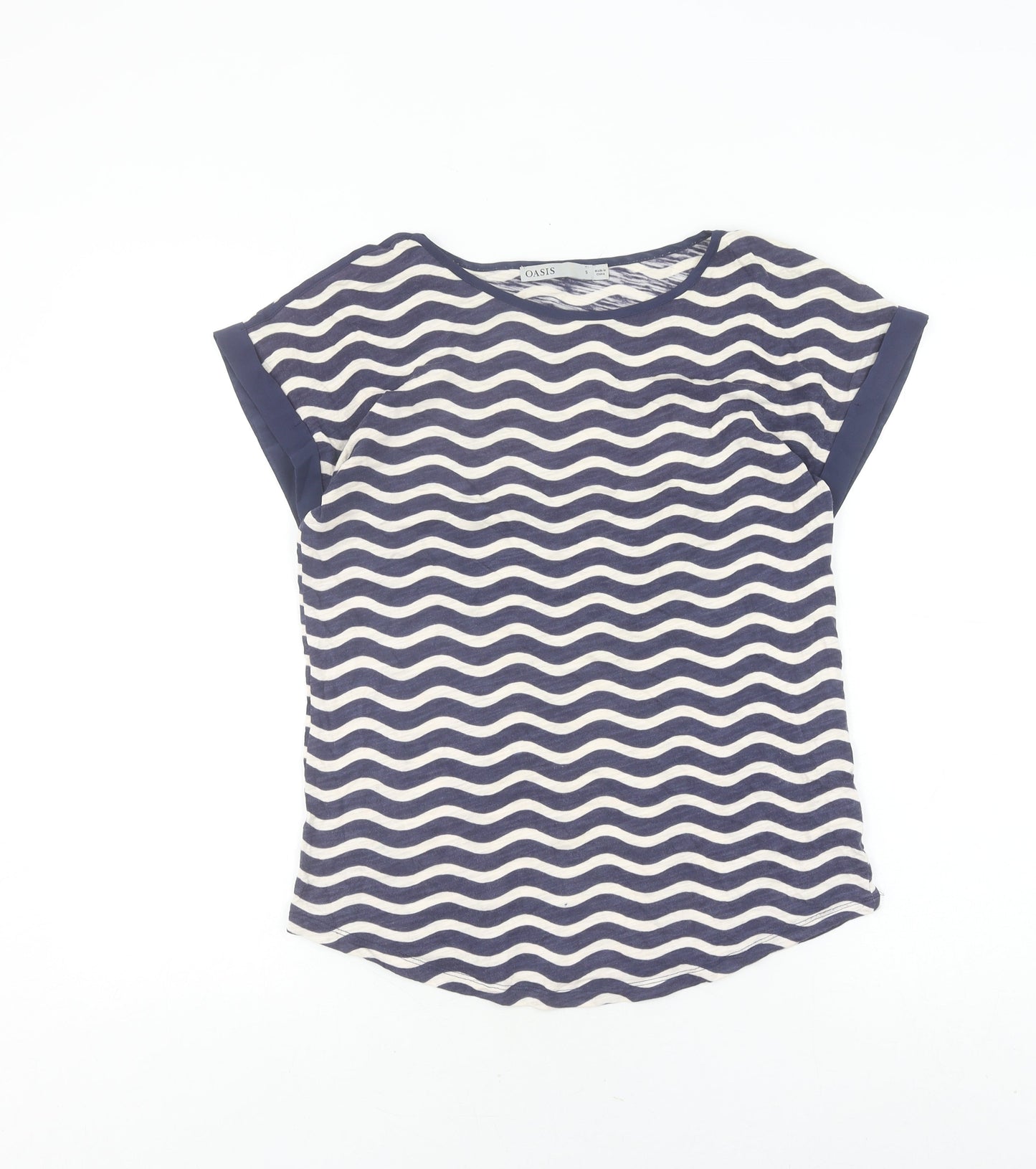 Womens UK Size S Oasis Blue  T-Shirt