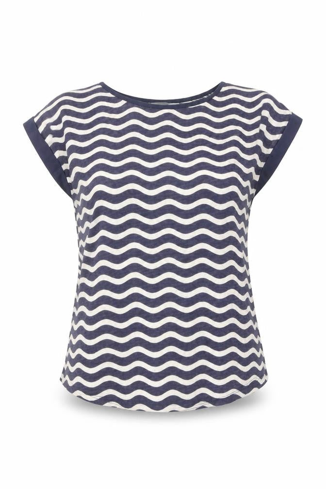 Womens UK Size S Oasis Blue  T-Shirt