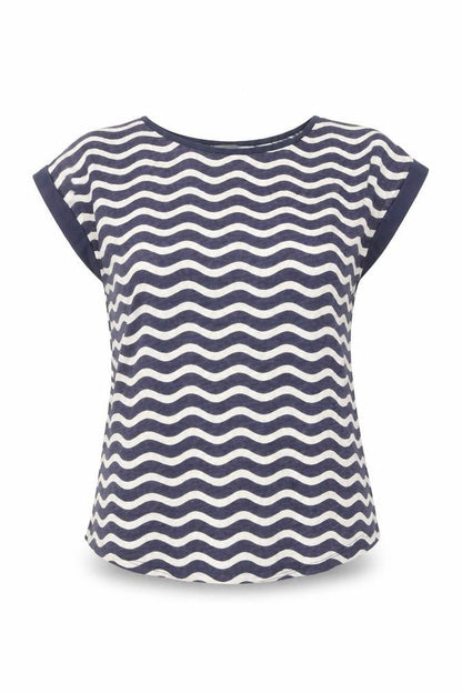 Womens UK Size S Oasis Blue  T-Shirt