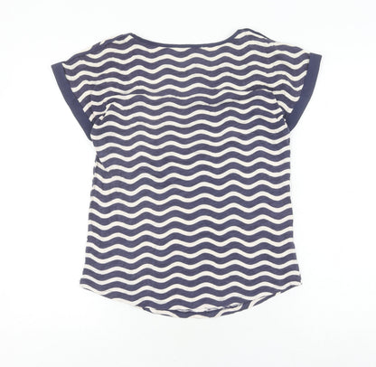 Womens UK Size S Oasis Blue  T-Shirt