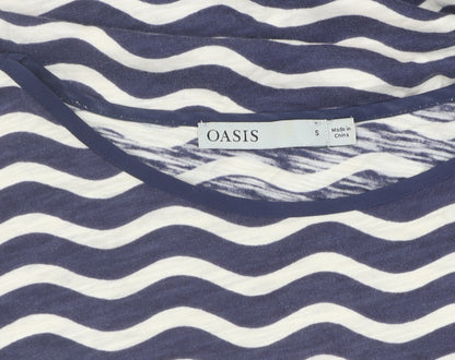 Womens UK Size S Oasis Blue  T-Shirt