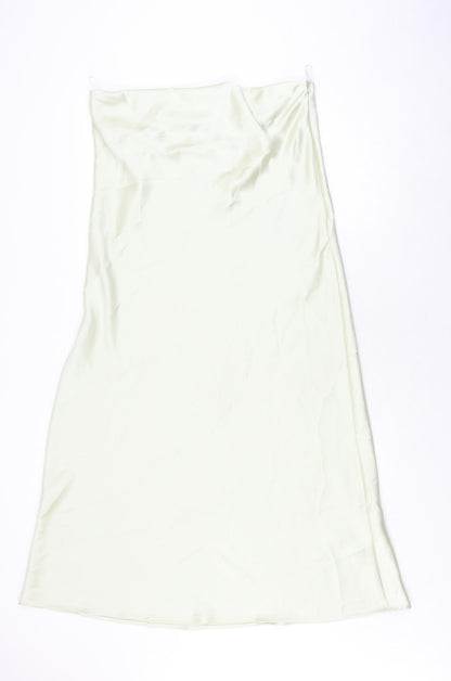 ZARA Women's Ivory Zip Skirt XXL No Pattern