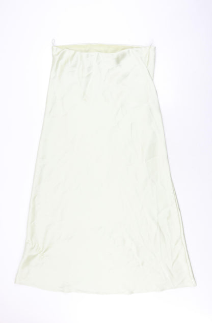 ZARA Women's Ivory Zip Skirt XXL No Pattern