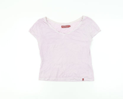 Womens UK Size 3 White Stuff Pink Basic T-Shirt