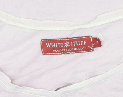 Womens UK Size 3 White Stuff Pink Basic T-Shirt